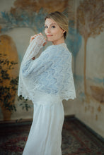 Load image into Gallery viewer, HAAPSALU SCARF WITH QUEEN SILVIA PATTERN IN WHITE