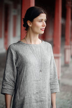 Load image into Gallery viewer, HELI DRESS IN LIGHT GREY LINEN