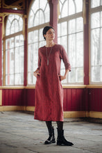 Load image into Gallery viewer, HELI DRESS IN PALE BURGUNDY LINEN