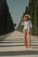 Load image into Gallery viewer, HOLM TROUSERS IN TERRACOTTA LINEN