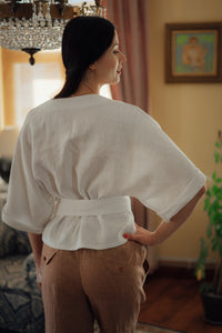 HOLM TROUSERS IN TERRACOTTA LINEN