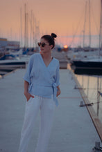 Load image into Gallery viewer, HOLM TROUSERS IN WHITE LINEN
