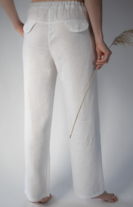 HOLM TROUSERS IN WHITE LINEN