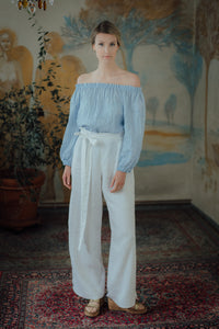 ISABEL TROUSERS IN WHITE LINEN
