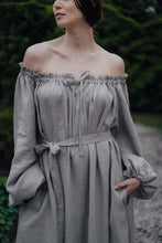 Load image into Gallery viewer, JASMINE DRESS IN NATURAL LINEN