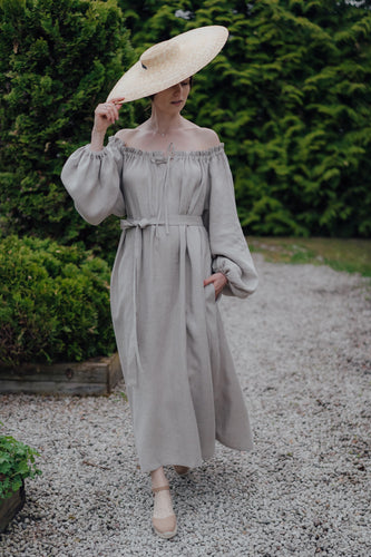 JASMINE DRESS IN NATURAL LINEN