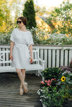 Load image into Gallery viewer, LARA DRESS IN WHITE LINEN