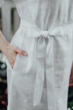 Load image into Gallery viewer, LARA DRESS IN WHITE LINEN