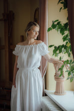 Load image into Gallery viewer, MARIE WRAP SKIRT IN WHITE LINEN