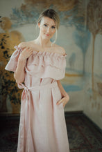Load image into Gallery viewer, MIA BLUSH LINEN MAXI DRESS