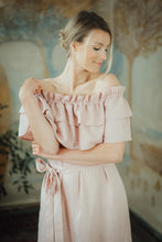 Load image into Gallery viewer, MIA BLUSH LINEN MAXI DRESS