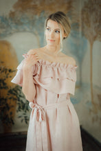 Load image into Gallery viewer, MIA BLUSH LINEN MAXI DRESS