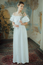 Load image into Gallery viewer, MIA WHITE LINEN MAXI DRESS