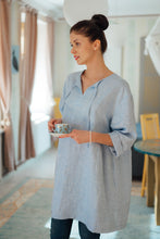 Load image into Gallery viewer, MONA LIGHT BLUE LINEN TUNIC