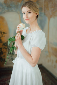 SOPHIA LINEN SKIRT IN WHITE