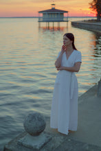 Load image into Gallery viewer, PAULINE MAXI DRESS IN WHITE LINEN