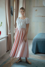 Load image into Gallery viewer, SOPHIA LINEN SKIRT IN BLUSH