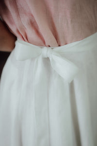 SOPHIA LINEN SKIRT IN WHITE