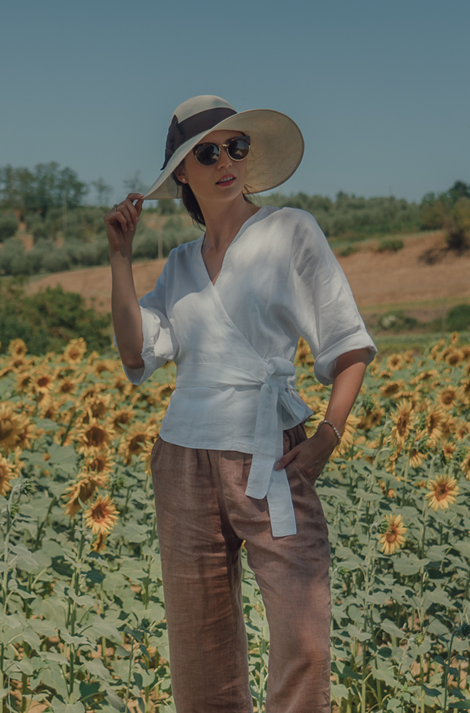 White best sale linen wrap